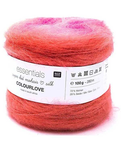 Essentials Super Kid Mohair Loves Silk Colourlove, Fuchsia