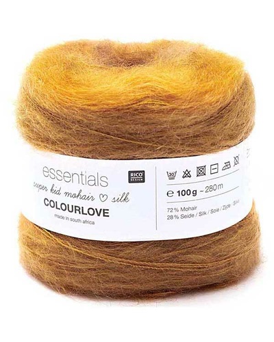 Essentials Super Kid Mohair Loves Silk Colourlove, Yellow