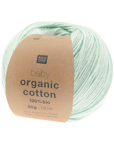Baby Organic Cotton mint 20x50