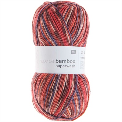 Superba Bamboo 4 ply, Red Mix