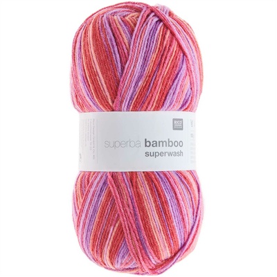 Superba Bamboo 4 ply, Red-Purple Mix
