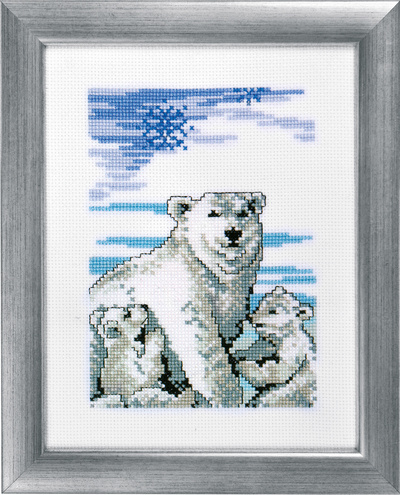Isbjørn med unger